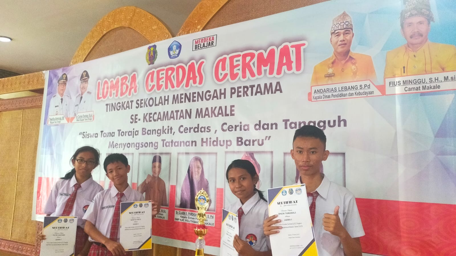 Juara 1 Lomba Cerdas Cermat Tingkat Kecamatan Makale Tahun 2023